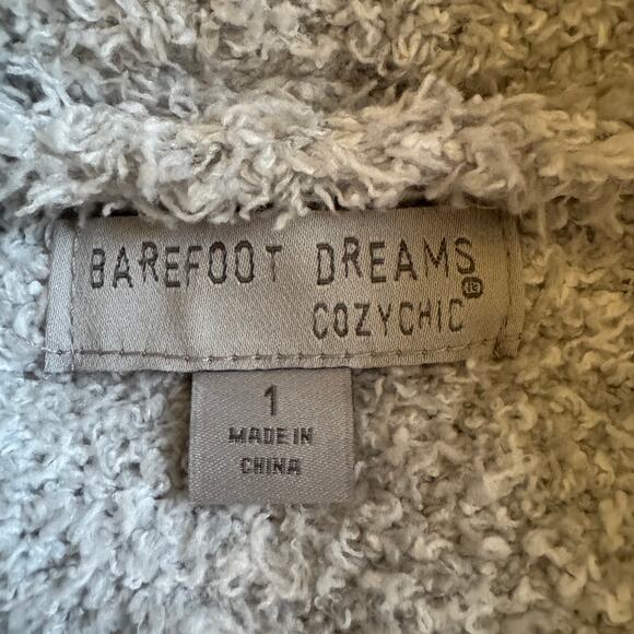 Barefoot Dreams CozyChic Adult Robe Heathered Ocean Blue Gray Size 1 Oprah Fav - Picture 6 of 8